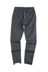 Plain High Waist Buttons Frayed Cropped Denim Jeans